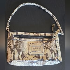 Nicole Lee Tan Snake Print Women's Bag
